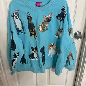 Queen of Sparkles Sky Blue Sweatshirt